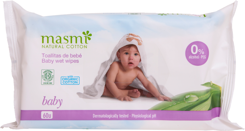Bio Feuchttücher Masmi Baby 60 Stück